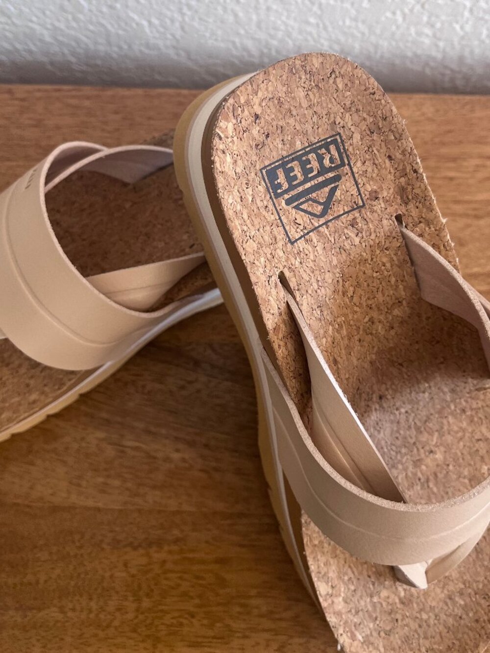 NEW! Reef Vista Higher Savanah Platform Thong Comfort Sandal In Seashell/Nude 5 - Picture 11 of 14